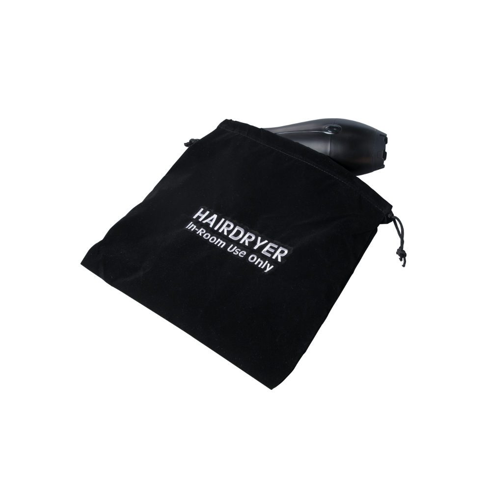 Hair dryer BAGS Black with  embroidery "hairdryer"