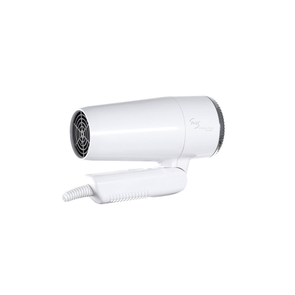 Coral foldable hairdryer, 1600W, White color
