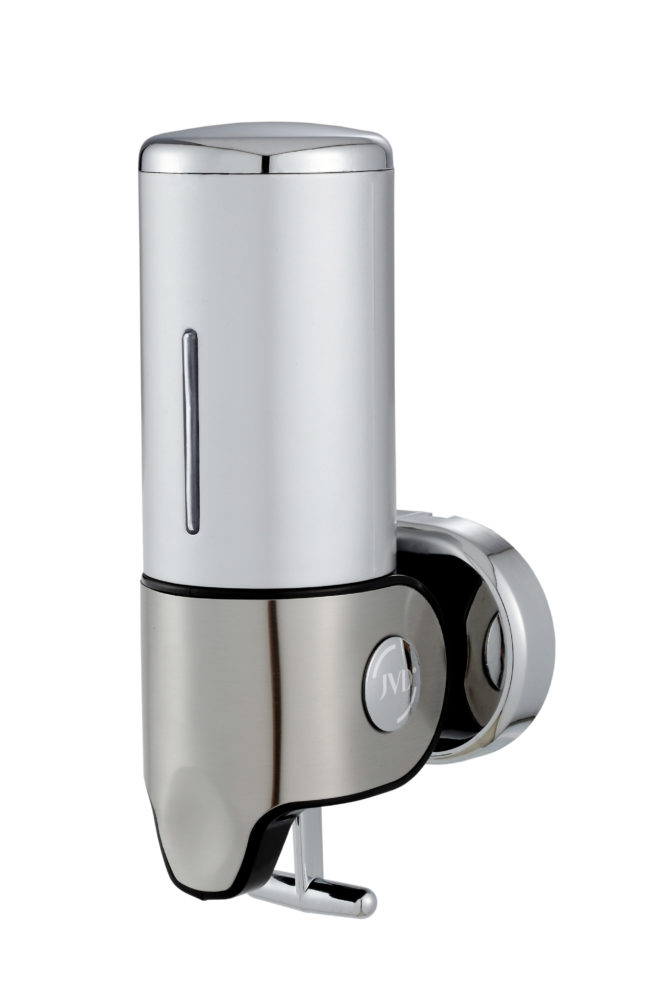 Opal single soap dispenser, 500ml, matt S/S 304 housing, zinc handle