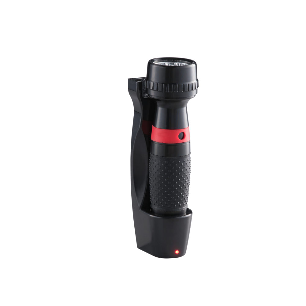 BRILLIANCE light torch (batteries not included), black with red band