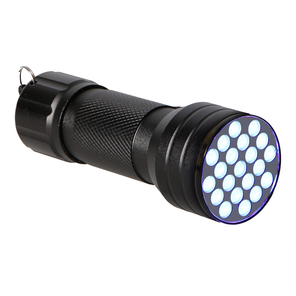 ULTRONIC UV Emergency Torch, wall-mounted holder, Black