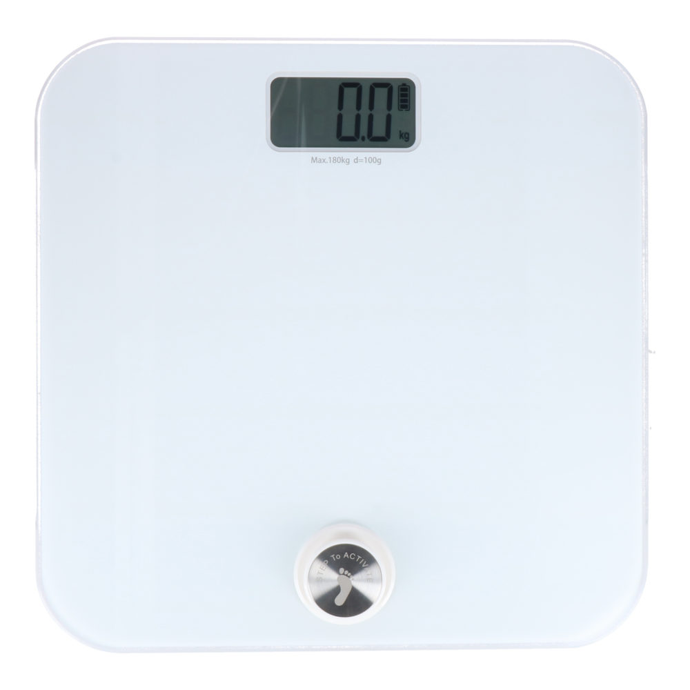 DYNA digital scale, battery-free, White