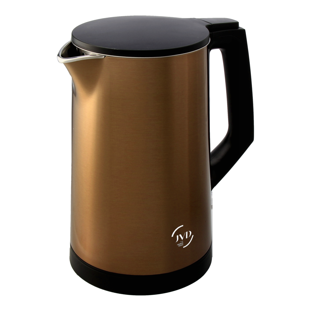 Glitze kettle 1.0L, 220V-240V 1360W, double-wall; outer metal & internal S/S304, Bronze