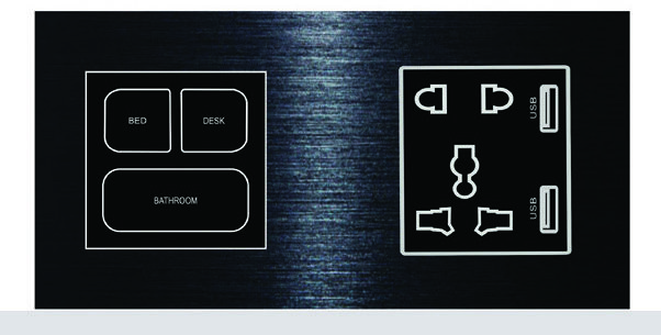 Indoor control panel, Metallic black