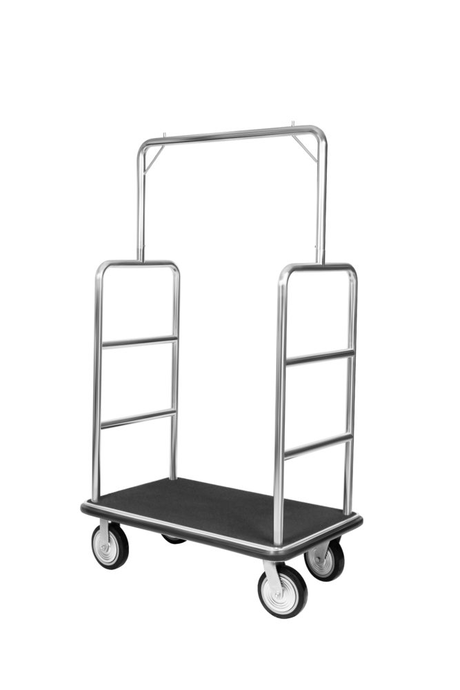 Luggage Cart, silver chrome